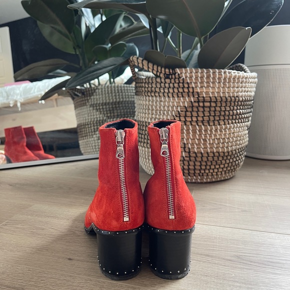 Rag & Bone “Willow” studded ankle boot - Sz 38, Red Suede - Picture 4 of 7